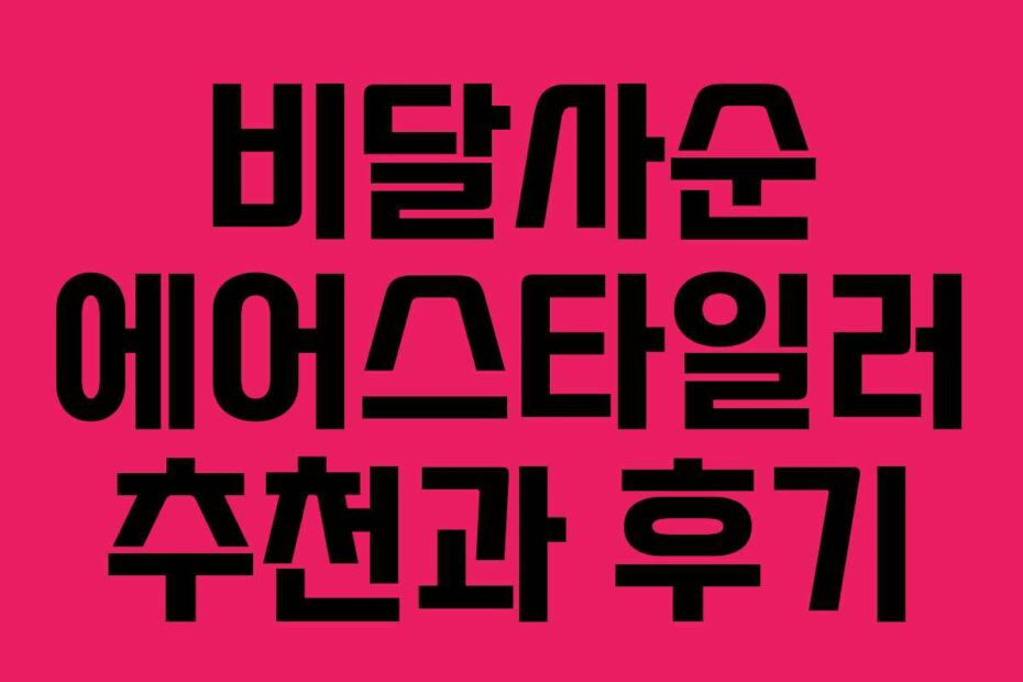 비달사순 에어스타일러 추천과 후기