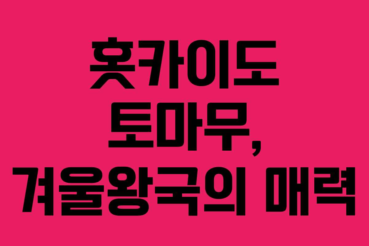 홋카이도 토마무, 겨울왕국의 매력