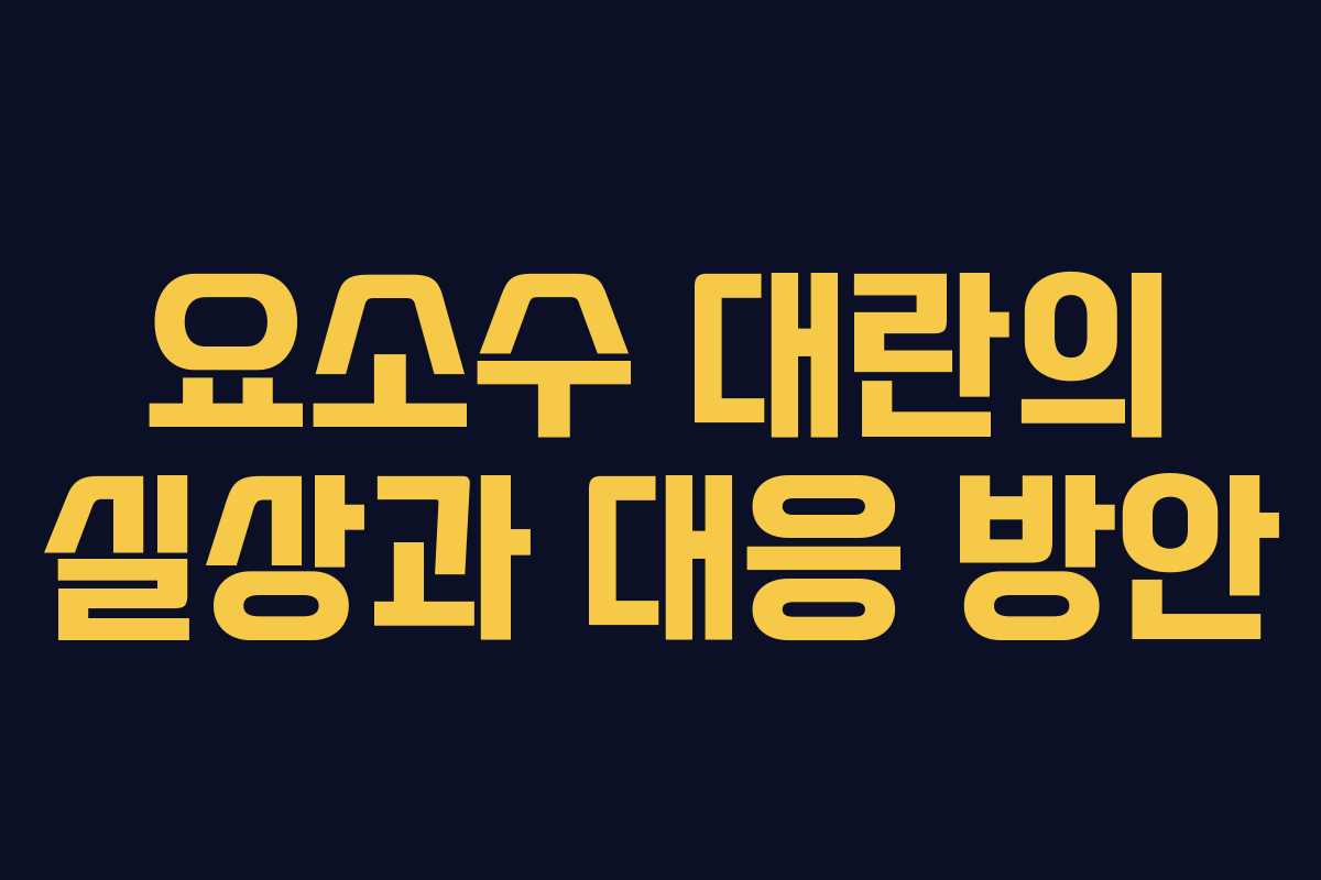 요소수 대란의 실상과 대응 방안