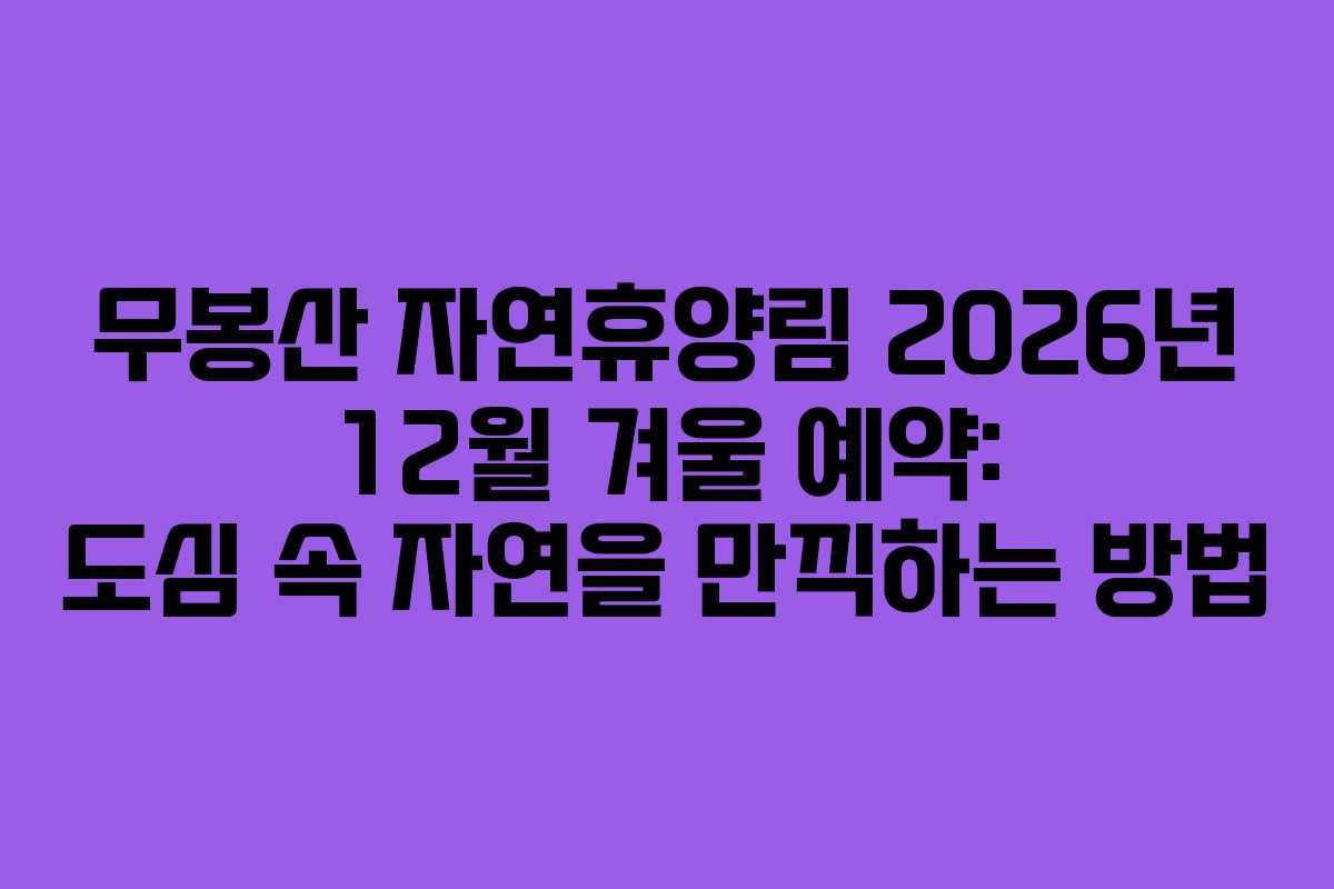 무봉산-자연휴양림-2026년-12월-겨울-예약-도심-속-자연을-만끽하는-방법