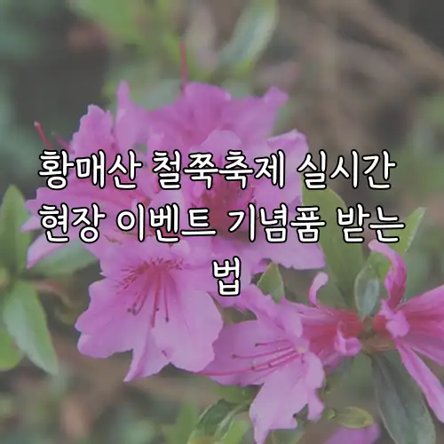 황매산 철쭉축제 실시간 현장 이벤트 기념품 받는 법