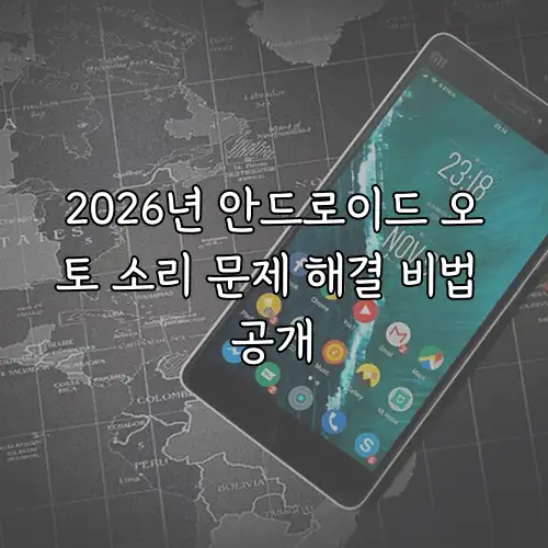 2026년 안드로이드 오토 소리 문제 해결 비법 공개