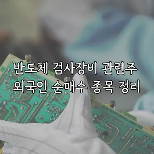 반도체 검사장비 관련주 외국인 순매수 종목 정리