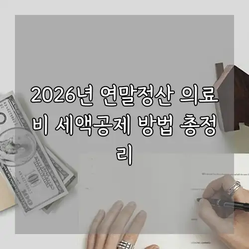 2026년 연말정산 의료비 세액공제 방법 총정리