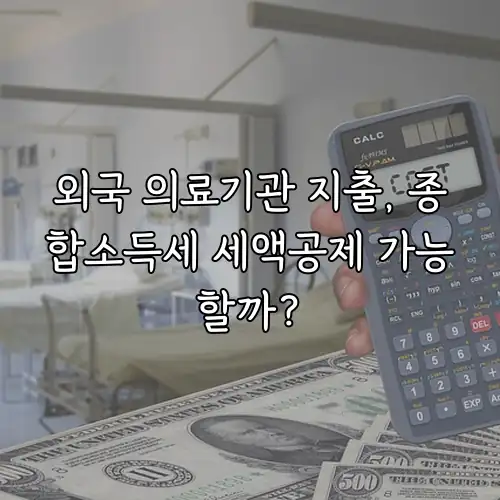 외국 의료기관 지출, 종합소득세 세액공제 가능할까?