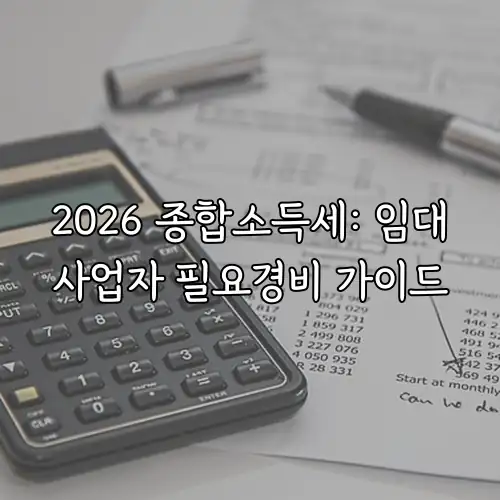 2026 종합소득세: 임대사업자 필요경비 가이드