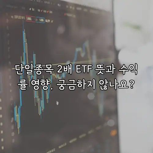 단일종목 2배 ETF 뜻과 수익률 영향, 궁금하지 않나요?