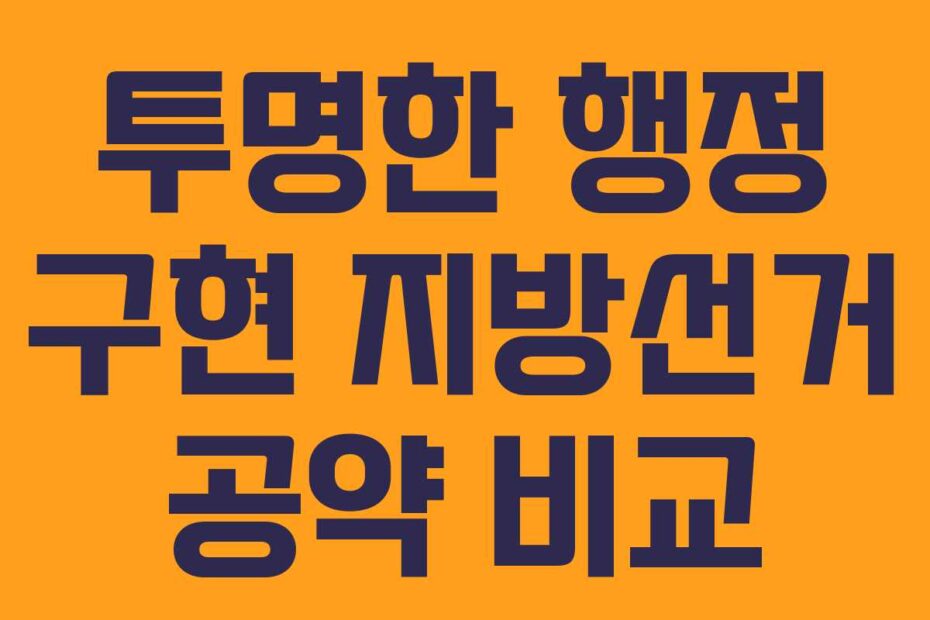 투명한-행정-구현-지방선거-공약-비교