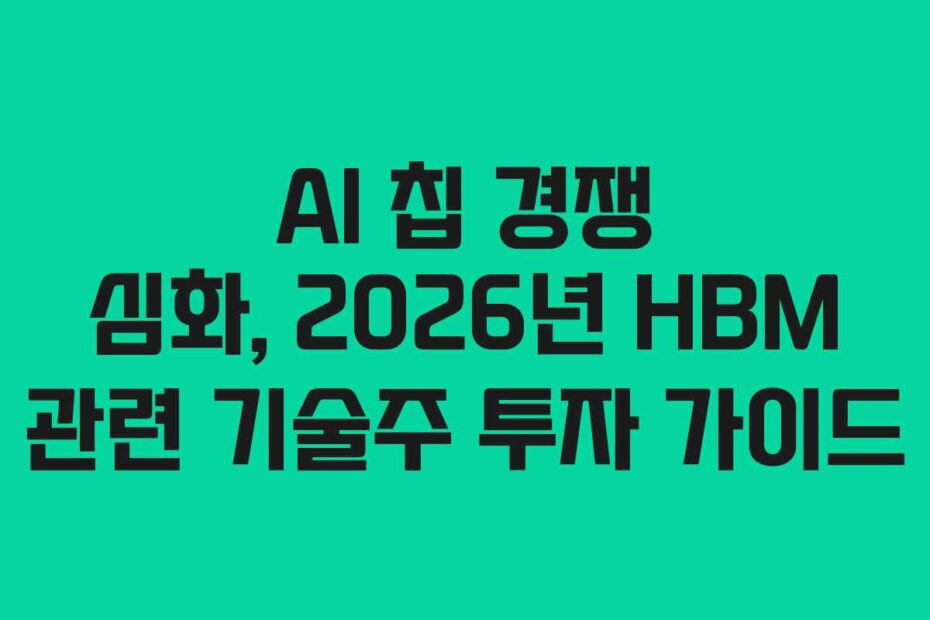 AI-칩-경쟁-심화,-2026년-HBM-관련-기술주-투자-가이드