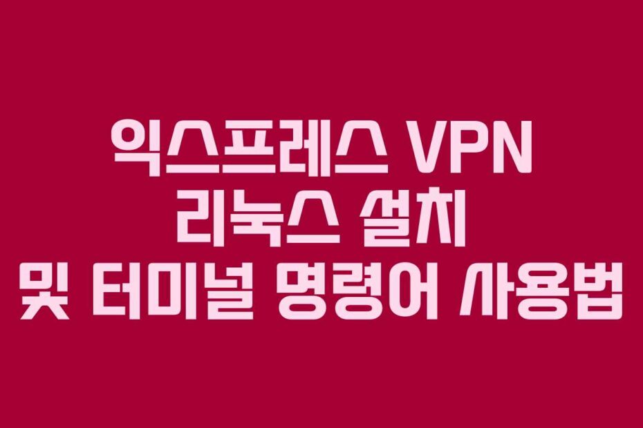 익스프레스-VPN-리눅스-설치-및-터미널-명령어-사용법