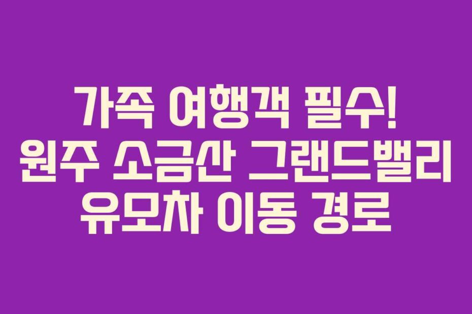 가족-여행객-필수!-원주-소금산-그랜드밸리-유모차-이동-경로