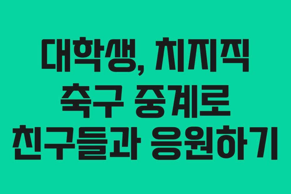 대학생,-치지직-축구-중계로-친구들과-응원하기